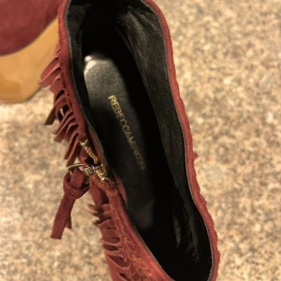 Designer!  Rebecca Minkoff Leather Bootie Heels Size 9 - Picture 5 of 8